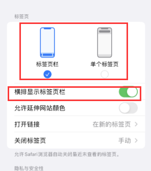 丁青iPhone授权维修分享Safari浏览器如何切换标签栏位置 